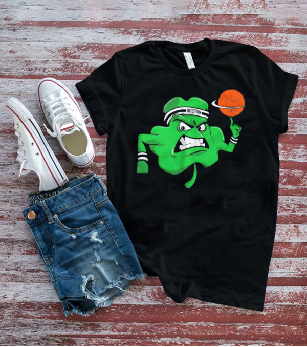 Boston Celtics Angry Clover Basketball T-Shirt