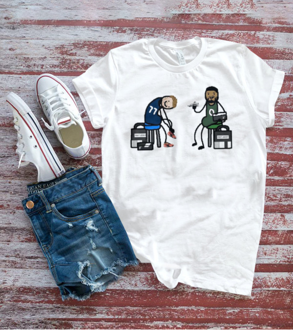 Luka And Tatum Preparing For Basketball Finals Showdown T-Shirt