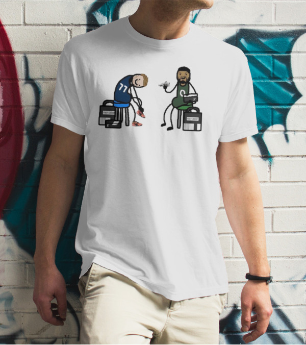 Luka And Tatum Preparing For Basketball Finals Showdown T-Shirt