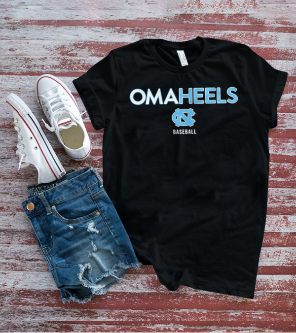 OMAHEELS North Carolina Tar Heels Baseball T-Shirt
