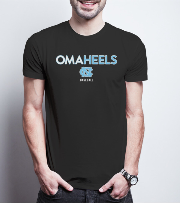 OMAHEELS North Carolina Tar Heels Baseball T-Shirt