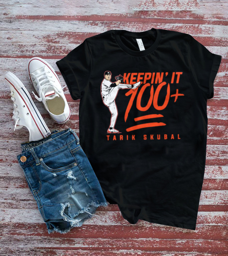Tarik Skubal Keepin’ It 100+ Pitcher Pose T-Shirt