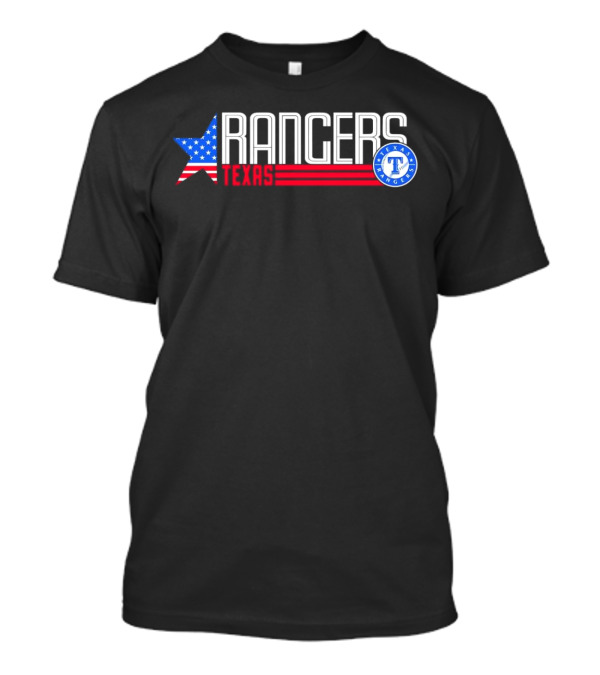 Texas Rangers Ameria Star USA Flag T-Shirt