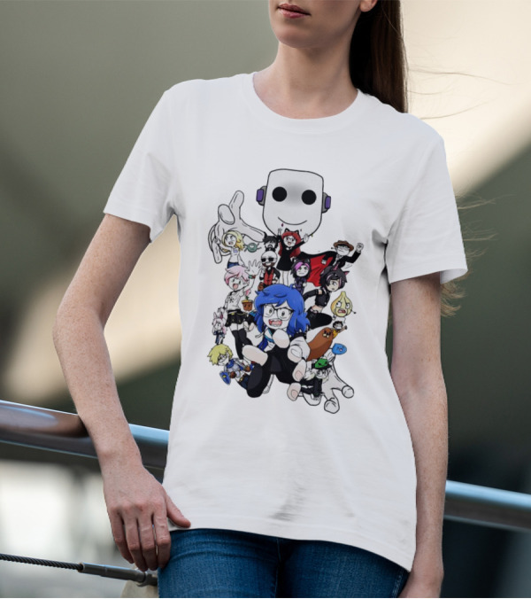 Captainshio Friends Cartoon Character Ensemble T-Shirt