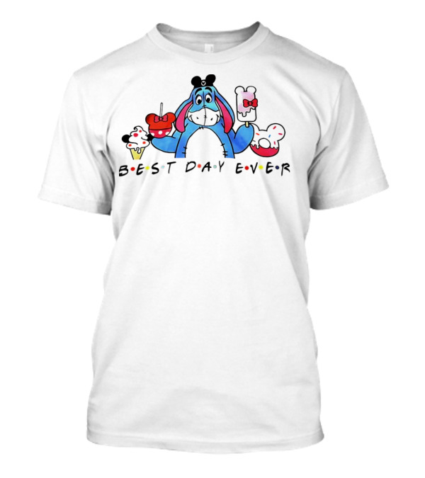 Eeyore Best Day Ever Disney Mouse Ears Cupcakes And Ice Cream T-Shirt