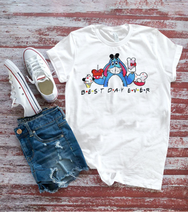 Eeyore Best Day Ever Disney Mouse Ears Cupcakes And Ice Cream T-Shirt