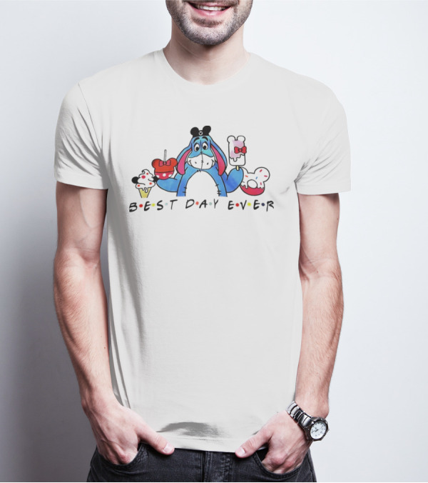 Eeyore Best Day Ever Disney Mouse Ears Cupcakes And Ice Cream T-Shirt