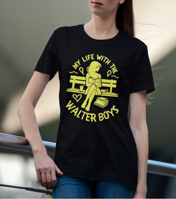 My Life With The Walter Boys Book Reader On Park Bench T-Shirt