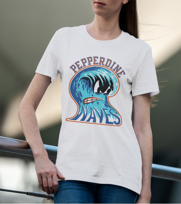 Pepperdine Waves Vintage Angry Wave T-Shirt