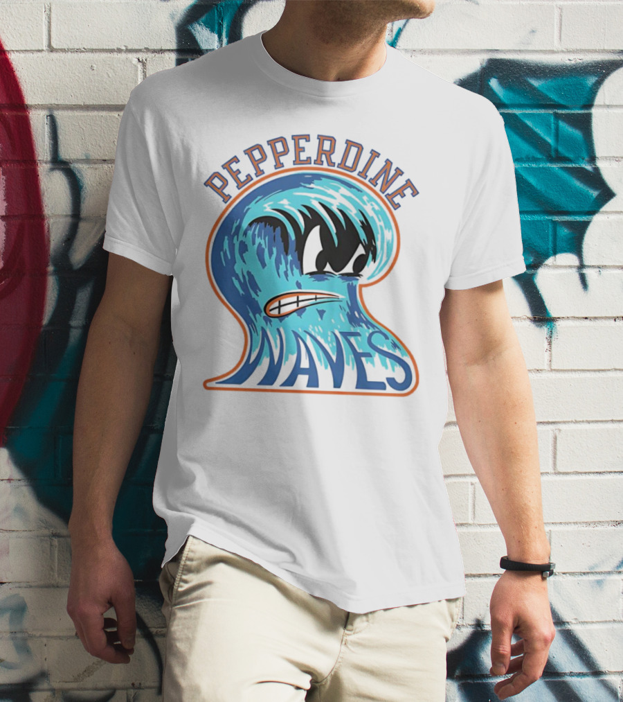 Pepperdine Waves Vintage Angry Wave T-Shirt
