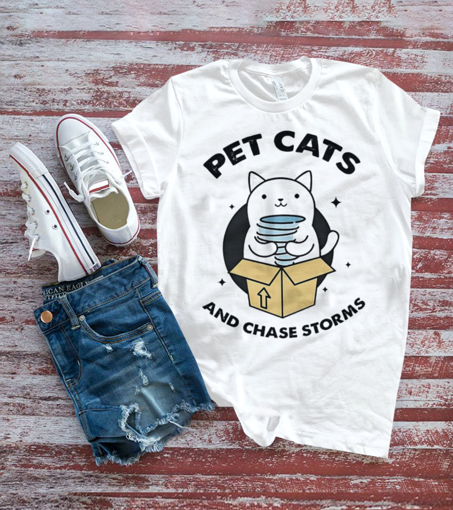 PET CATS AND CHASE STORMS BOX OF CAT TORNADOES T-Shirt