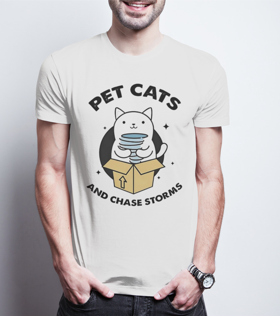 PET CATS AND CHASE STORMS BOX OF CAT TORNADOES T-Shirt