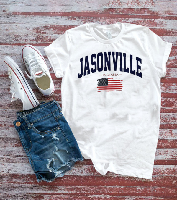 Jasonville Indiana USA Flag T-Shirt