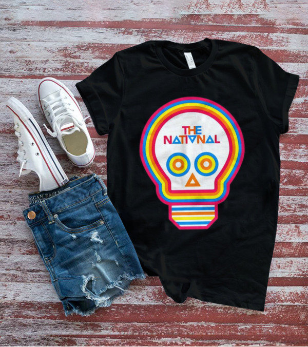The National Lightbulb Skull Retro Rainbow T-Shirt