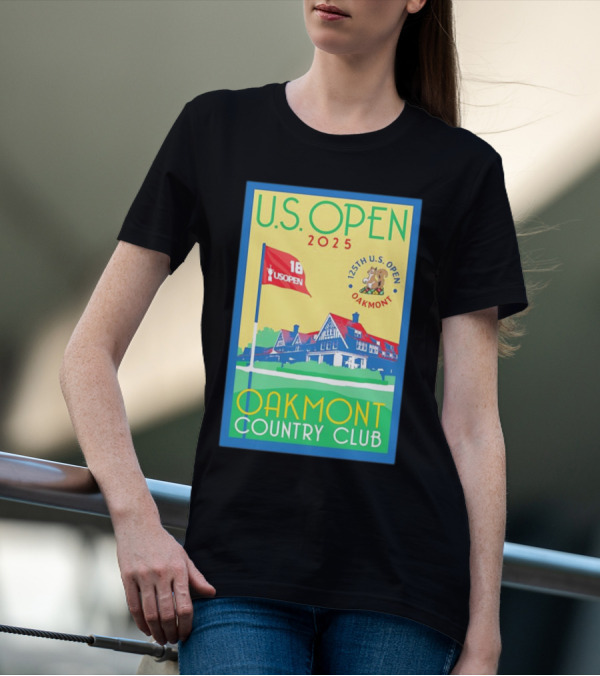 U.S. Open 2025 125th Oakmont Country Club 18 Flag T-Shirt