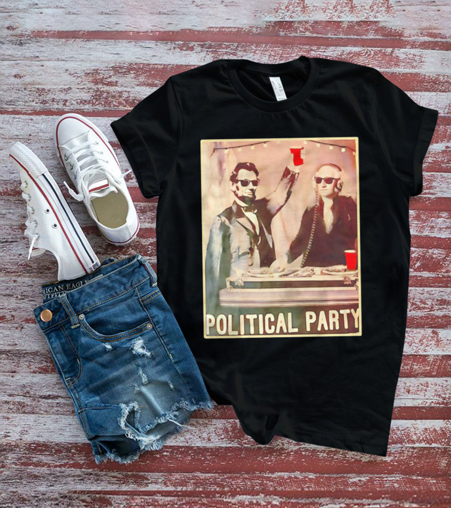 Political Party George Washington Abraham Lincoln DJ Remix T-Shirt