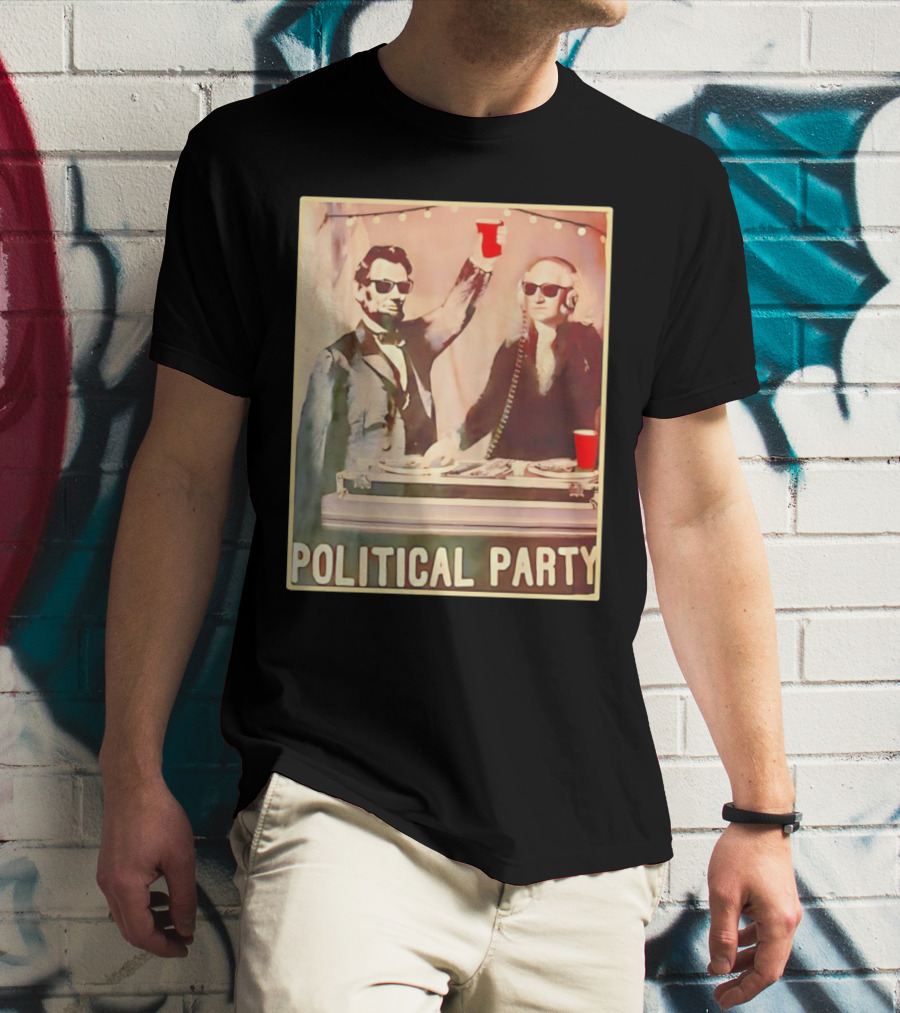 Political Party George Washington Abraham Lincoln DJ Remix T-Shirt