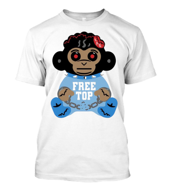 Never Broke Again Free Top Baby Monkey Character Chains T-Shirt