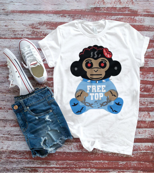 Never Broke Again Free Top Baby Monkey Character Chains T-Shirt