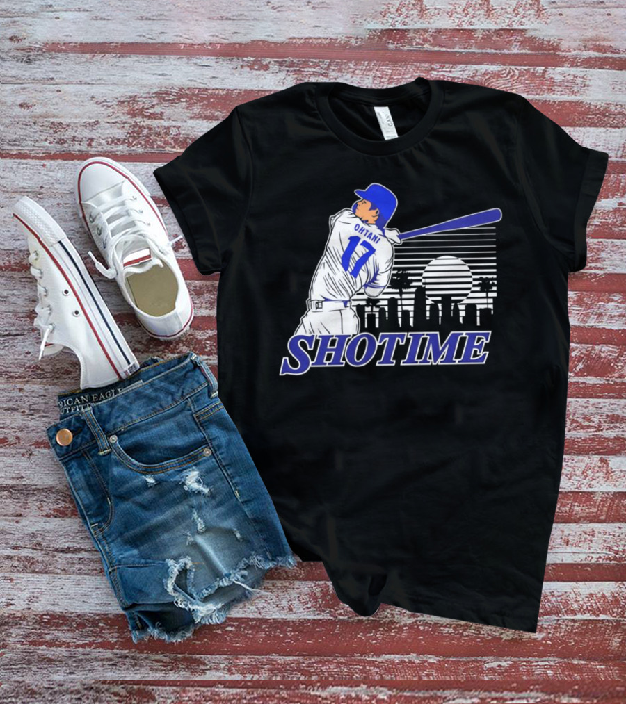 Ohtani 17 Shotime Skyline Baseball Player Dodgers Los Angeles T-Shirt