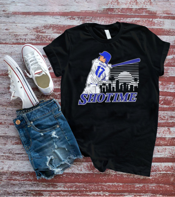 Ohtani 17 Shotime Skyline Baseball Player Dodgers Los Angeles T-Shirt