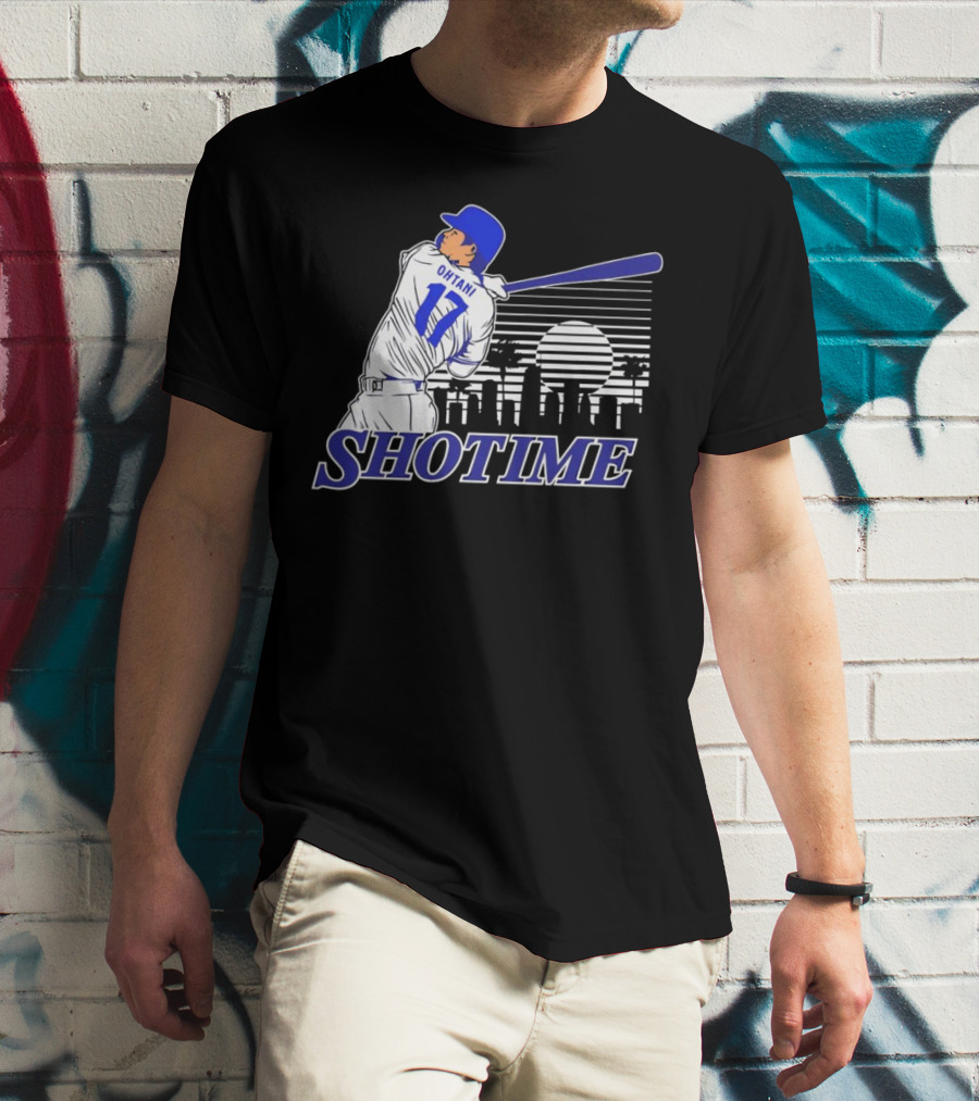 Ohtani 17 Shotime Skyline Baseball Player Dodgers Los Angeles T-Shirt