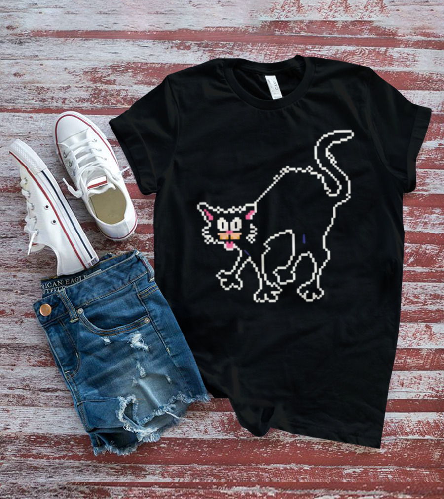 The Tom Ward Show Tom Cat 8 Bit Retro Pixel T-Shirt