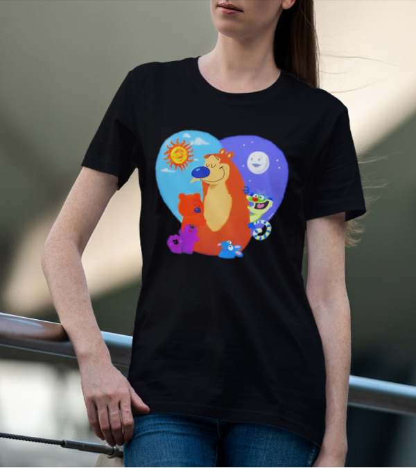Bear In The Big Blue House Muppet History With Sun And Moon Characters T-Shirt