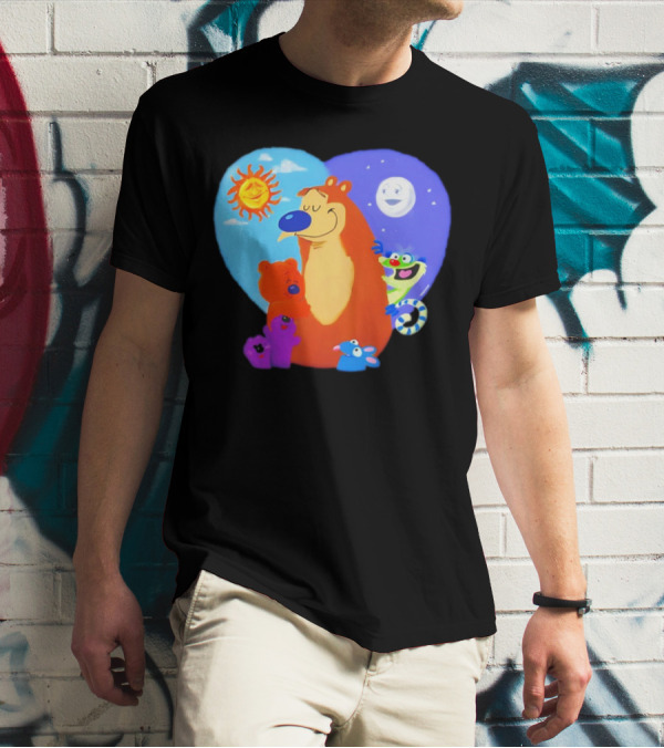 Bear In The Big Blue House Muppet History With Sun And Moon Characters T-Shirt