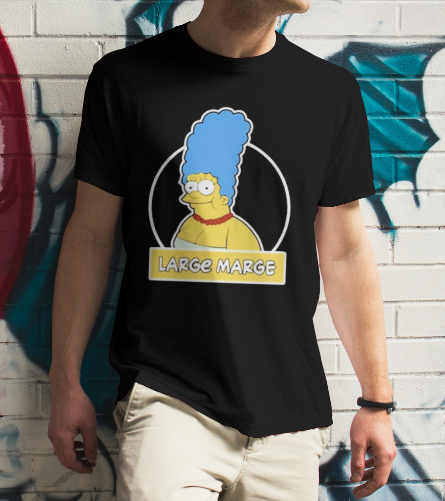 Justin Danger Nunley Large Marge Blue Hair Red Necklace Yellow Skin T-Shirt