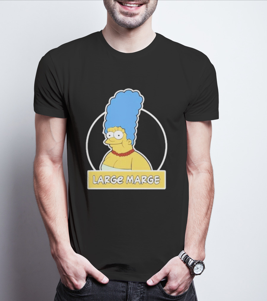 Justin Danger Nunley Large Marge Blue Hair Red Necklace Yellow Skin T-Shirt
