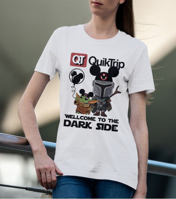 QT QuikTrip Mandalorian Baby Yoda Welcome To The Dark Side T-Shirt