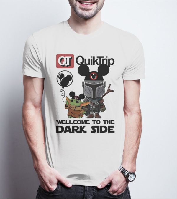 QT QuikTrip Mandalorian Baby Yoda Welcome To The Dark Side T-Shirt