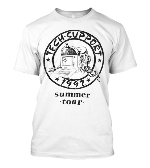 Tech Support 1992 Summer Tour Retro Computer T-Shirt