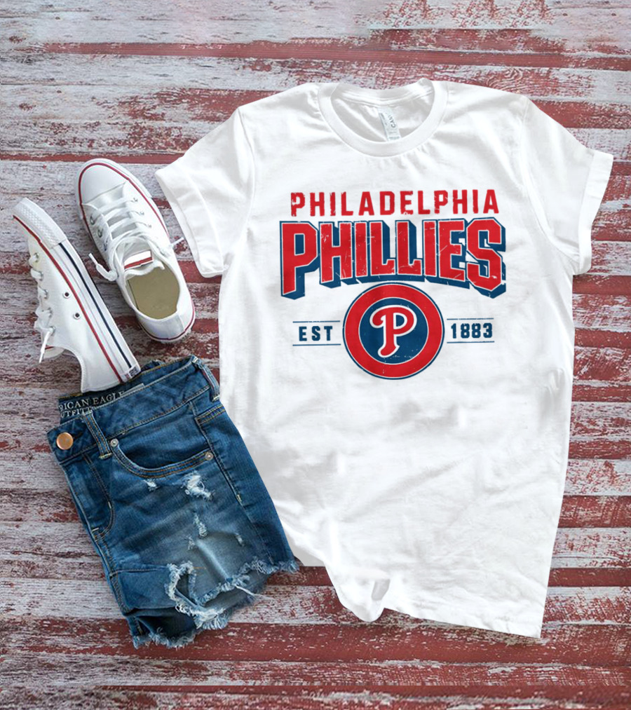 Philadelphia Phillies Est 1883 Vintage Logo P T-Shirt