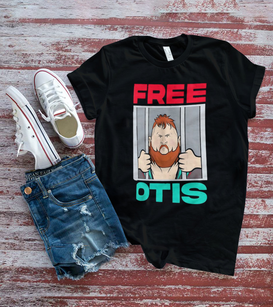Free Otis Cartoon Nikola Bogojevic Wrestling T-Shirt