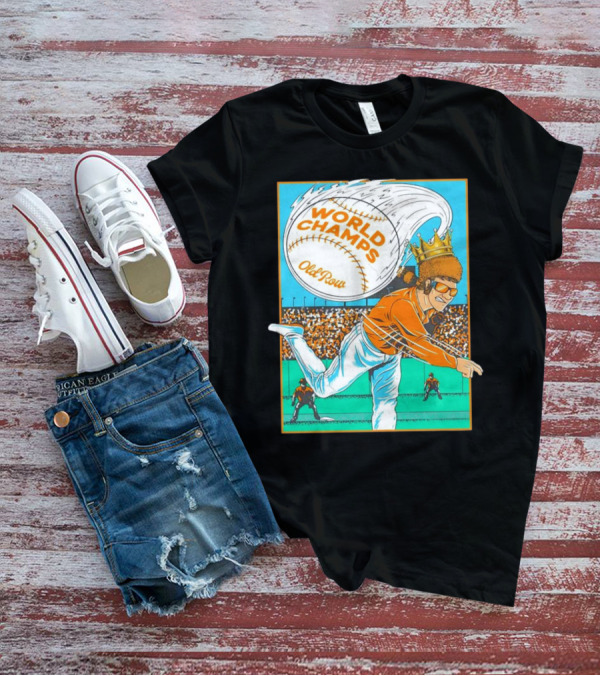 Tennessee Volunteers Baseball Old Row Knocksville World Champs Crowned Pitcher T-Shirt
