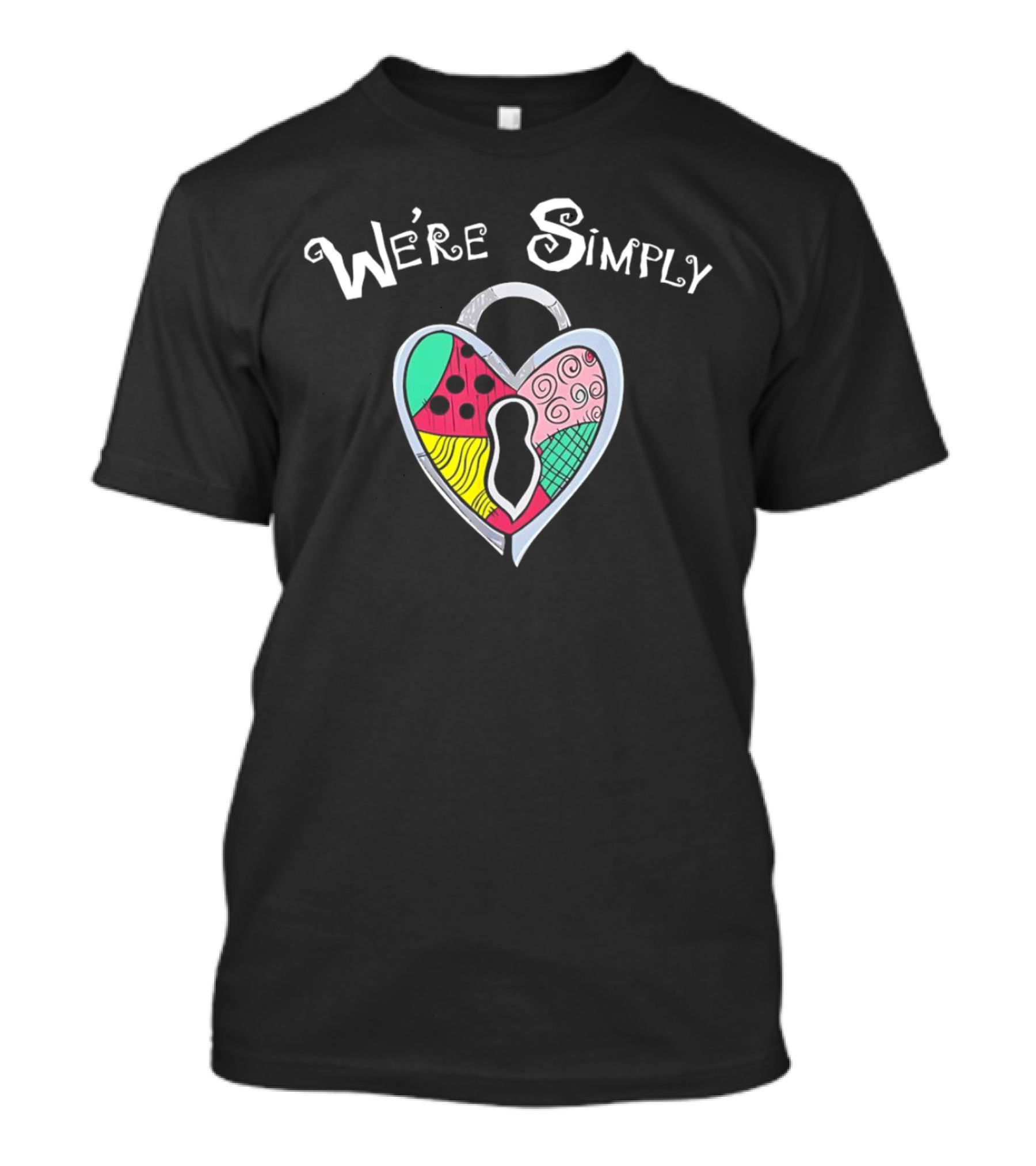 We're Simply Heart Lock Patchwork Quilt T-Shirt