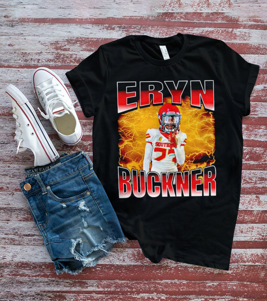 Eryn Buckner Southern Football Vintage Style With Lightning Background T-Shirt
