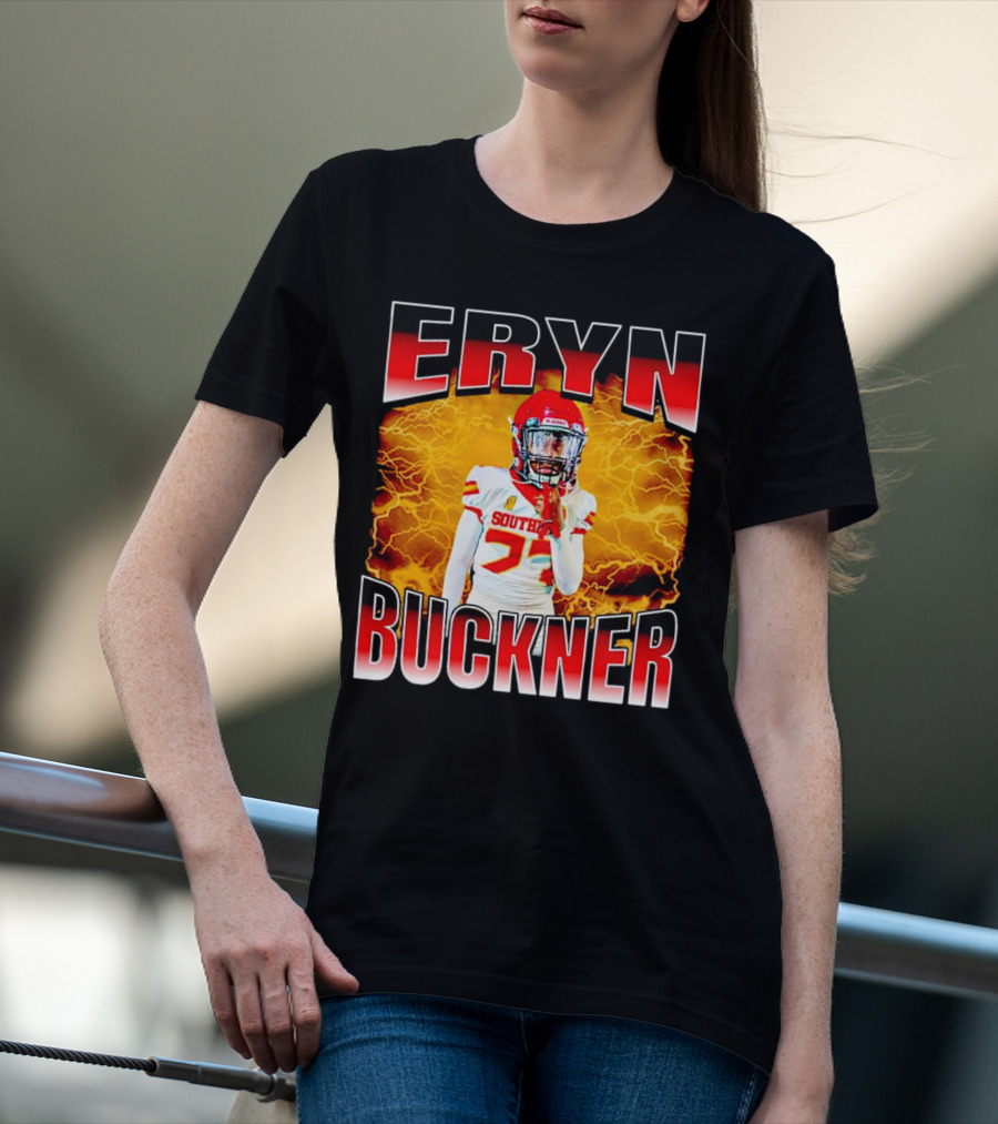 Eryn Buckner Southern Football Vintage Style With Lightning Background T-Shirt