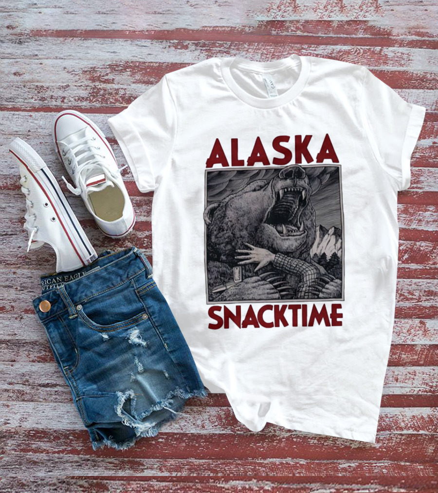 ALASKA SNACKTIME Bear Art By Ray Troll T-Shirt