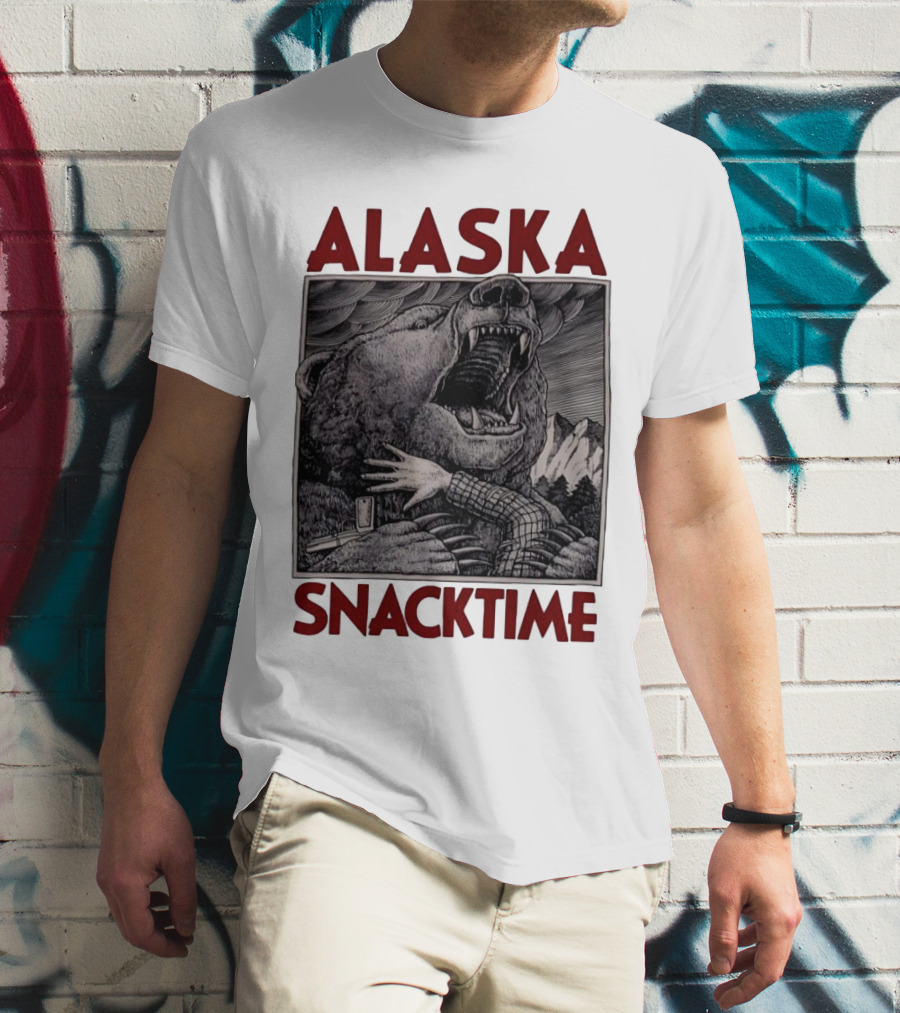 ALASKA SNACKTIME Bear Art By Ray Troll T-Shirt