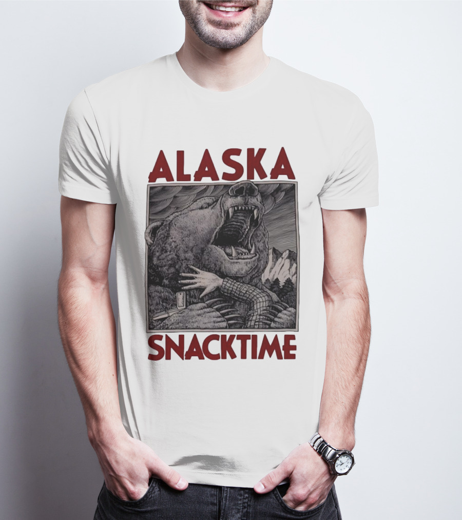 ALASKA SNACKTIME Bear Art By Ray Troll T-Shirt