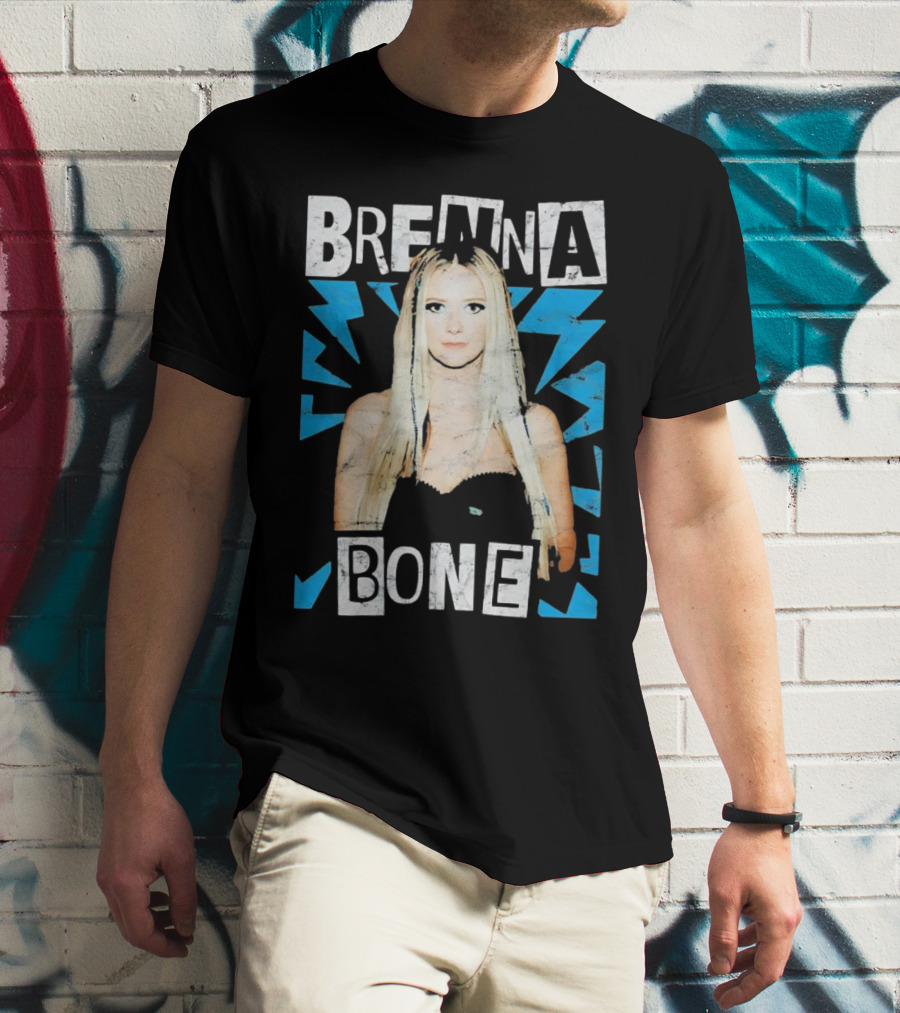 Brenna Bone Lightning Vintage Blue T-Shirt