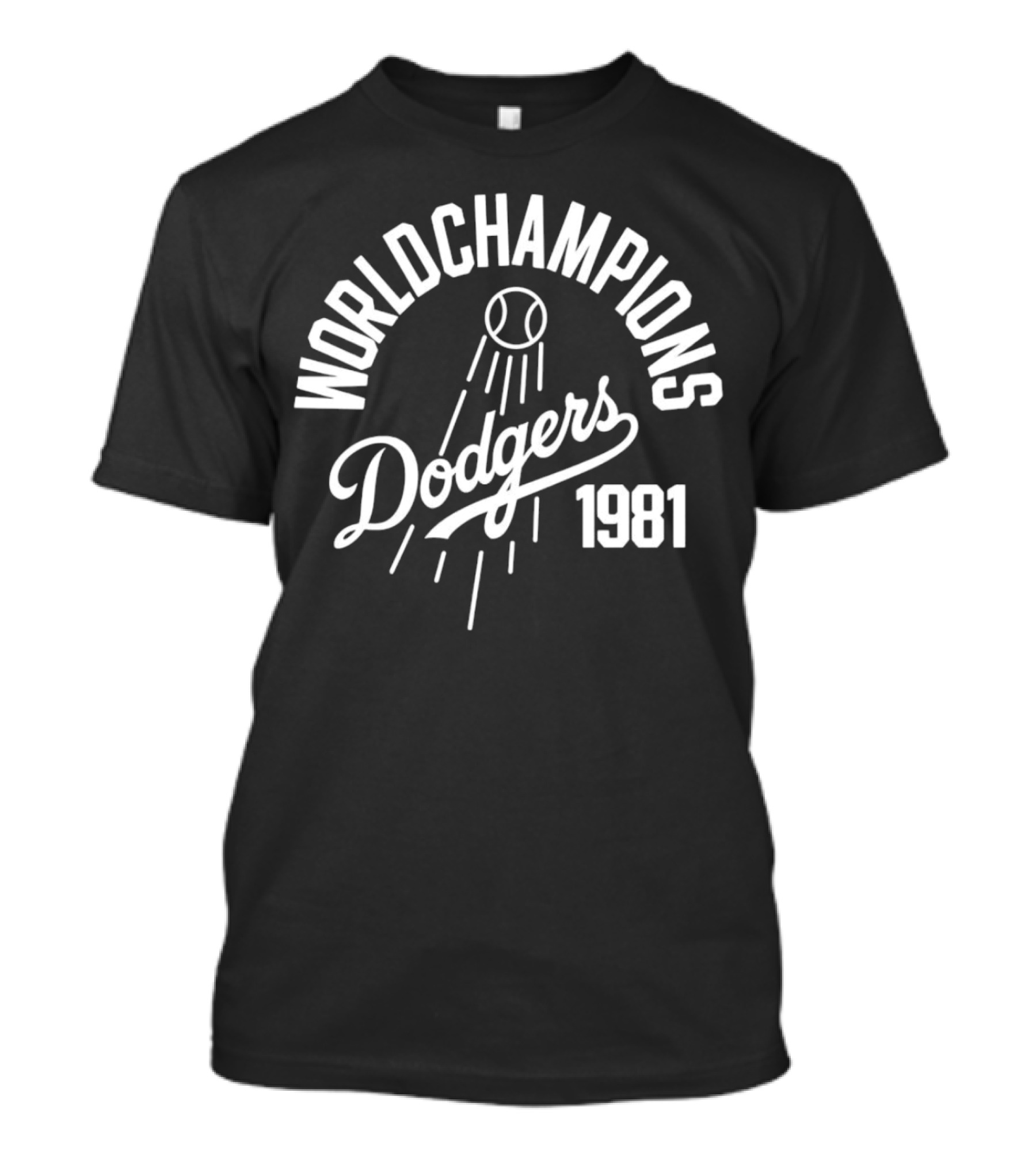 World Champions Dodgers 1981 Baseball Victory T-Shirt