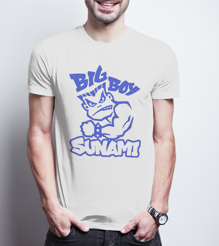 Big Boy Sunami Punching Character T-Shirt