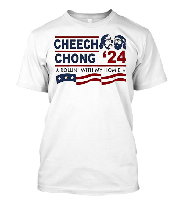 Cheech And Chong 2024 Rollin' With My Homie T-Shirt