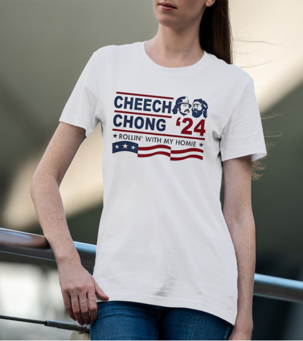 Cheech And Chong 2024 Rollin' With My Homie T-Shirt