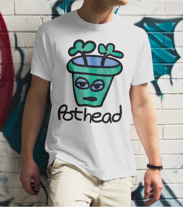 For The Homies Pothead Plant Cartoon T-Shirt
