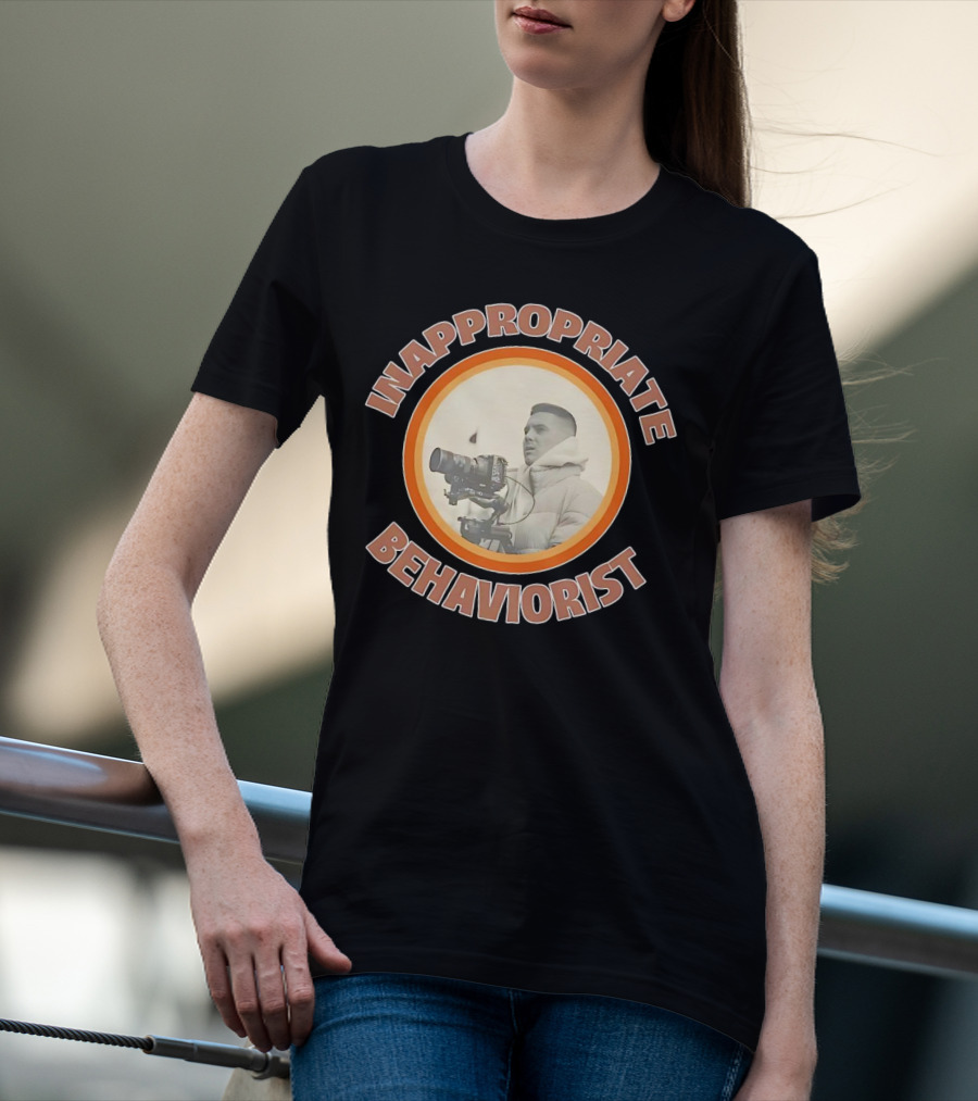 Inappropriate Behaviorist Vintage Camera Circle T-Shirt